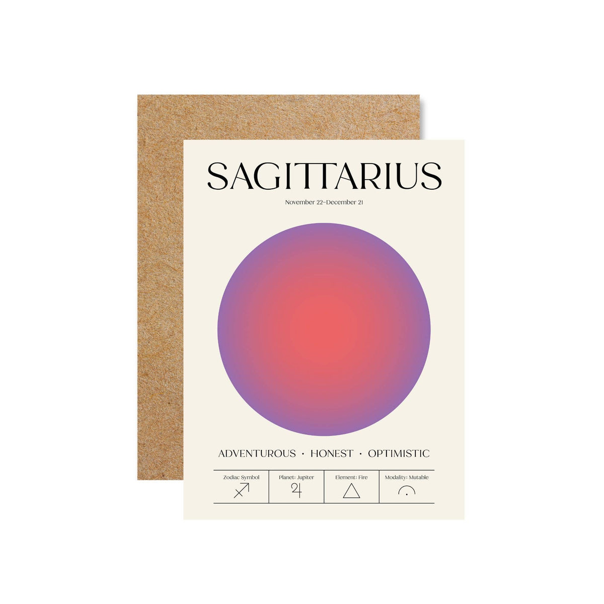 Sagittarius Zodiac Aura Greeting Card