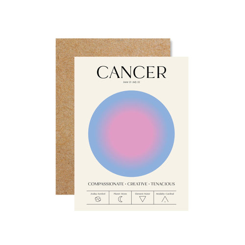 Cancer Zodiac Aura Greeting Card
