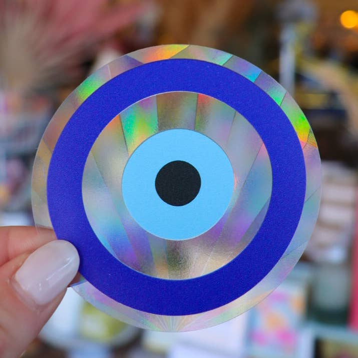 Blue Evil Eye Mini Suncatcher Sticker