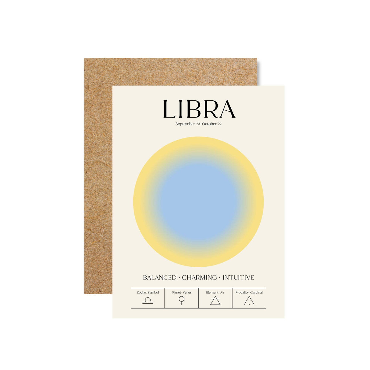Libra Zodiac Aura Greeting Card