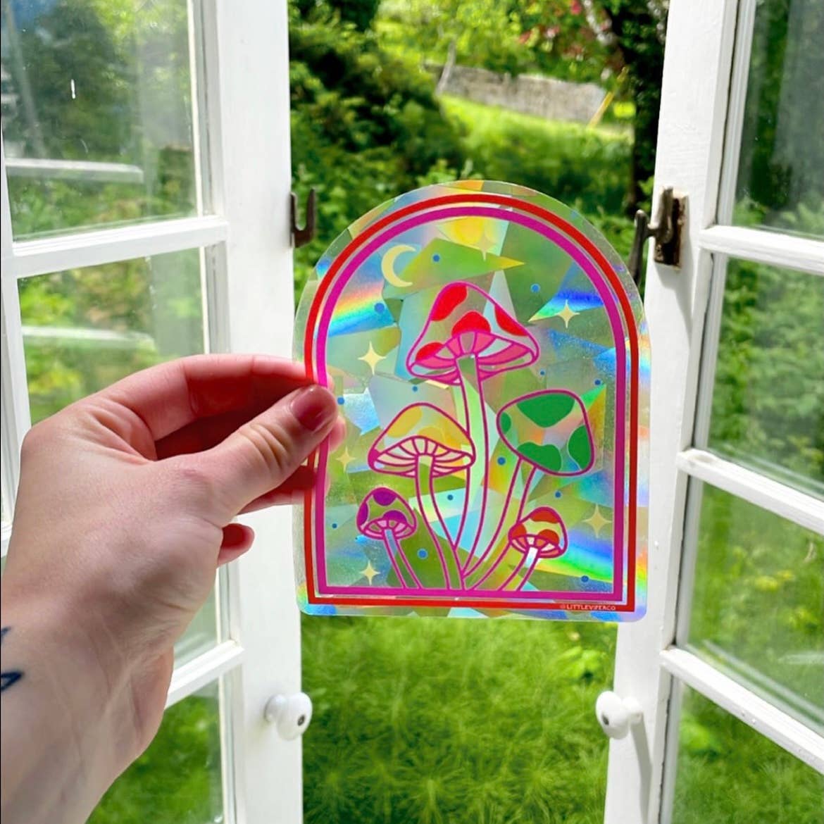 Magic Mushroom Suncatcher Sticker