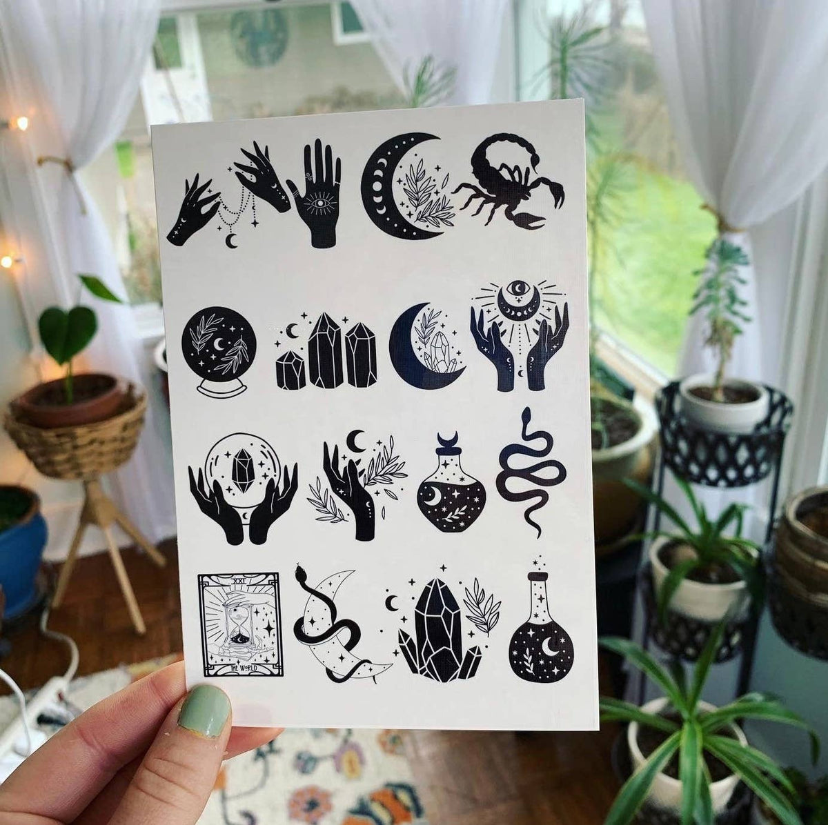 Witchy Temporary Tattoos Halloween