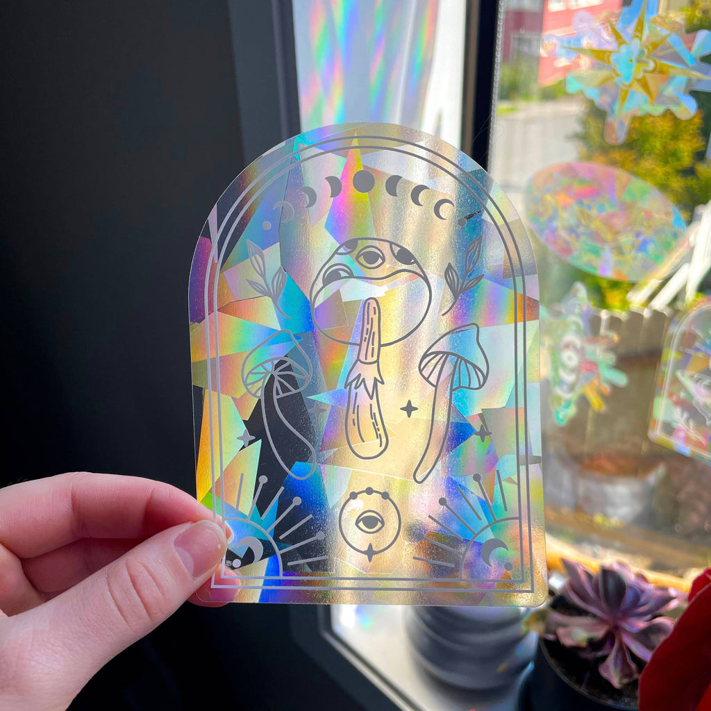 Celestial Mushroom Suncatcher Sticker