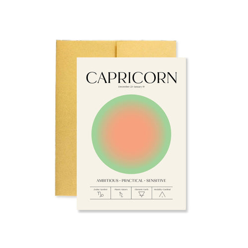 Capricorn Zodiac Aura Greeting Card