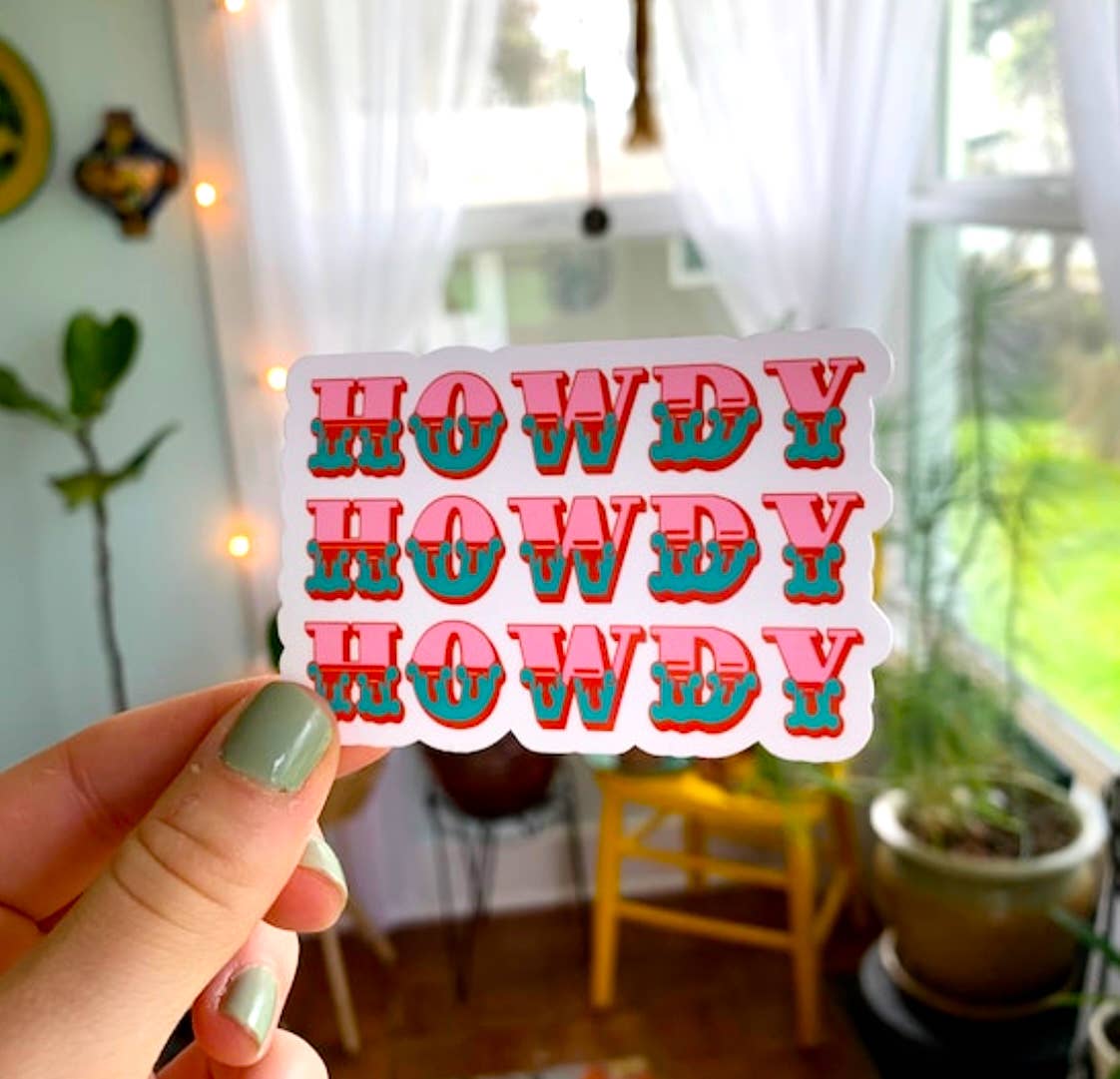 Howdy Howdy Howdy Western Sticker