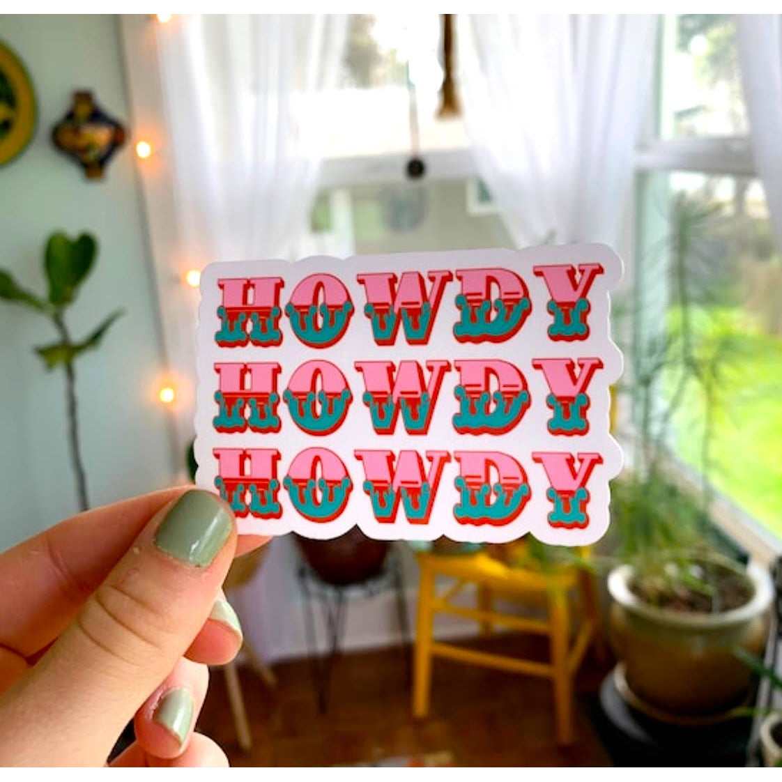 Howdy Howdy Howdy Western Sticker