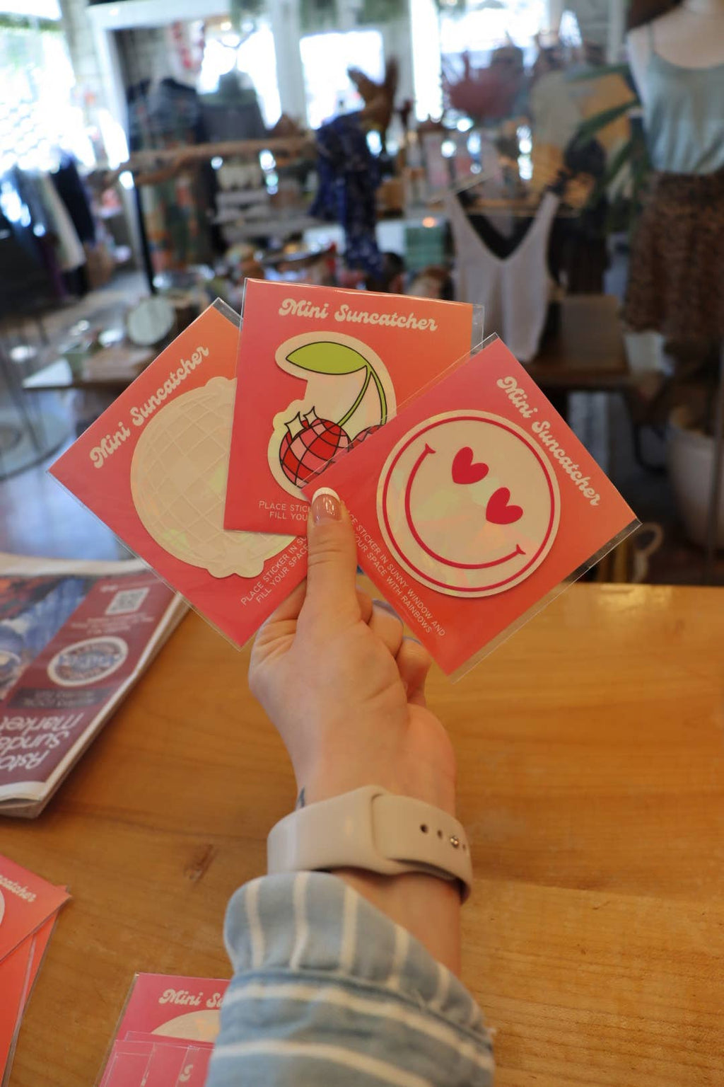 Heart Eyes Smiley Face Mini Suncatcher