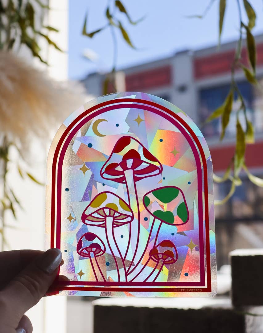 Magic Mushroom Suncatcher Sticker