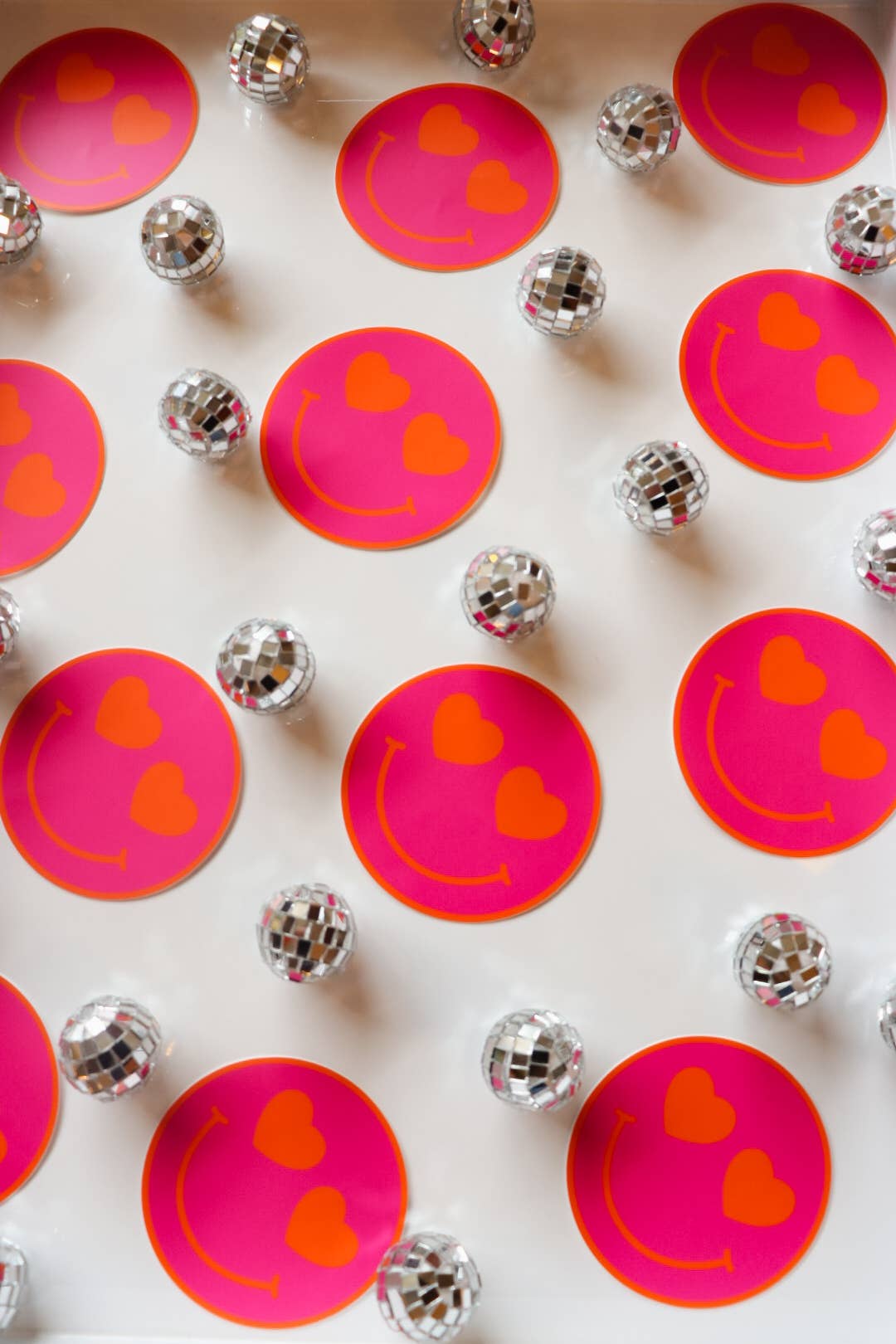 Heart Eyes Smiley Face Sticker