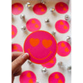 Heart Eyes Smiley Face Sticker