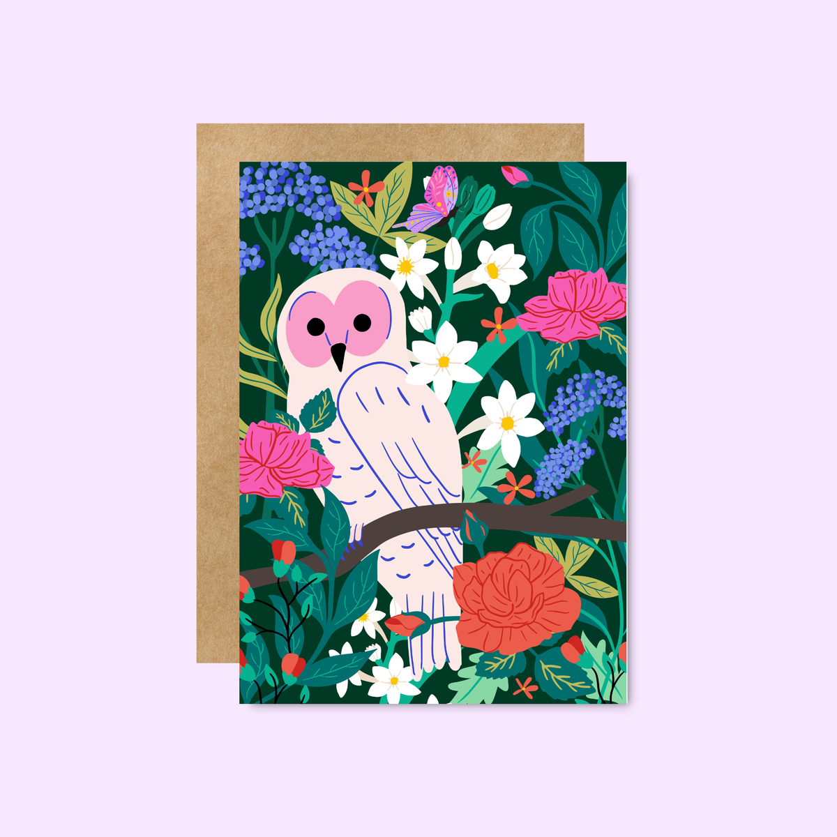 Jungle Owl Greeting Card