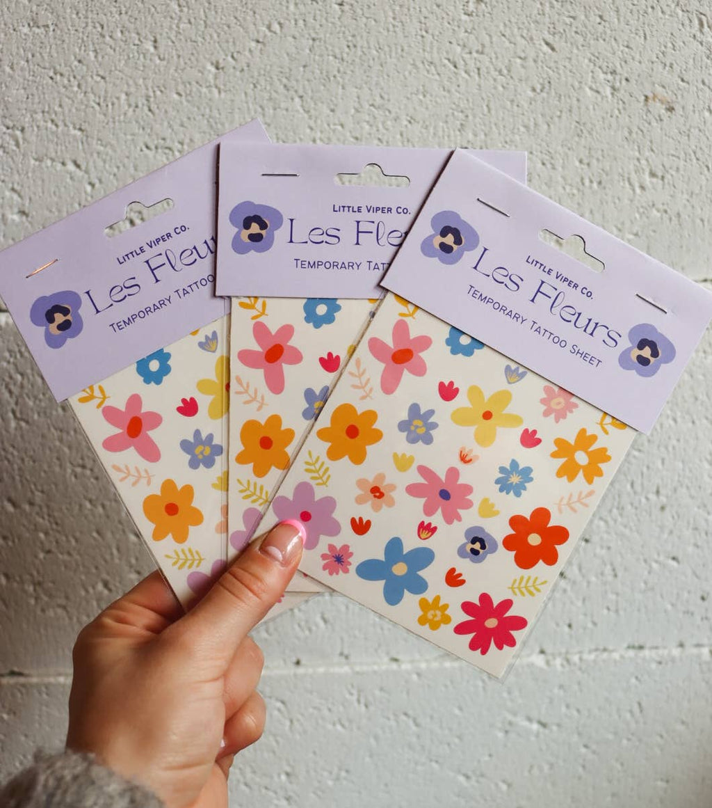 Les Fleurs Temporary Tattoo Sheet