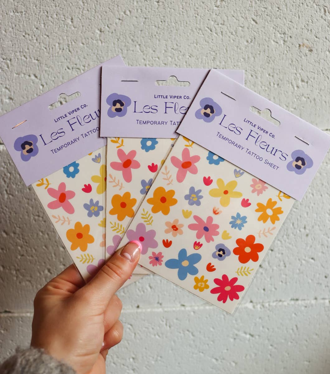 Les Fleurs Temporary Tattoo Sheet