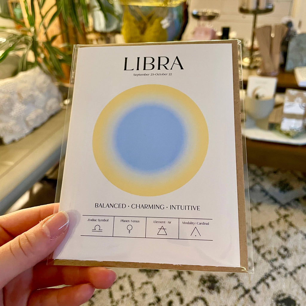 Libra Zodiac Aura Greeting Card