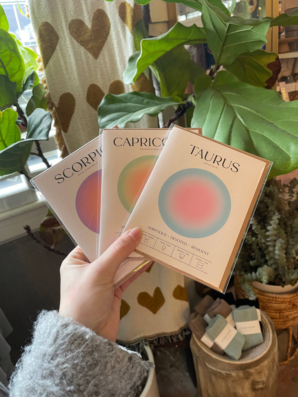 Capricorn Zodiac Aura Greeting Card