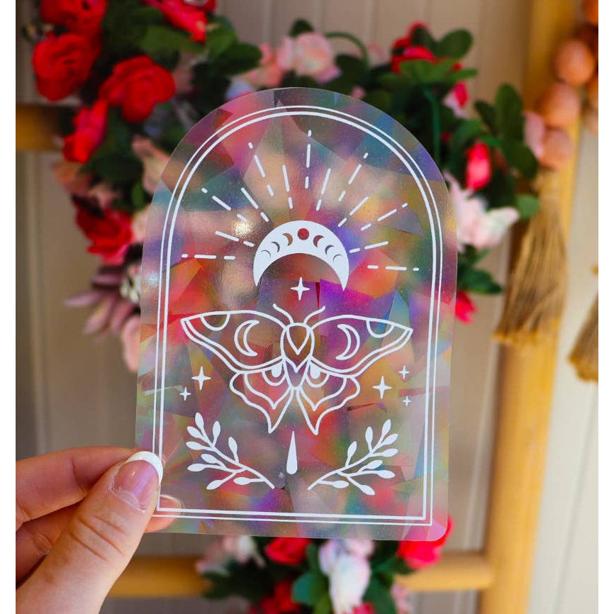 Mystical Moth Suncatcher Rainbow Maker Sticker Sun Catcher