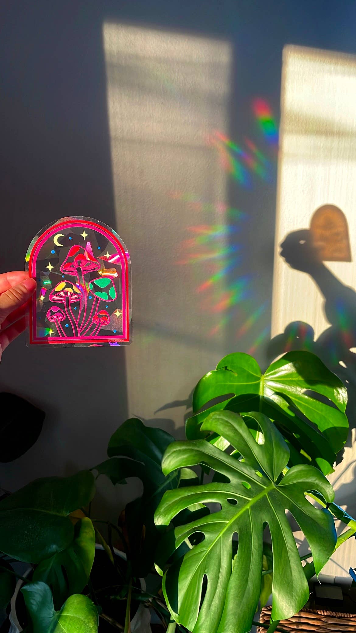 Magic Mushroom Suncatcher Sticker