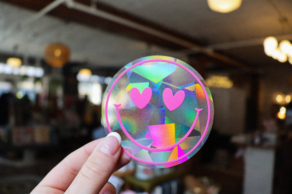Heart Eyes Smiley Face Mini Suncatcher