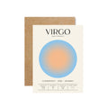 Virgo Zodiac Aura Greeting Card