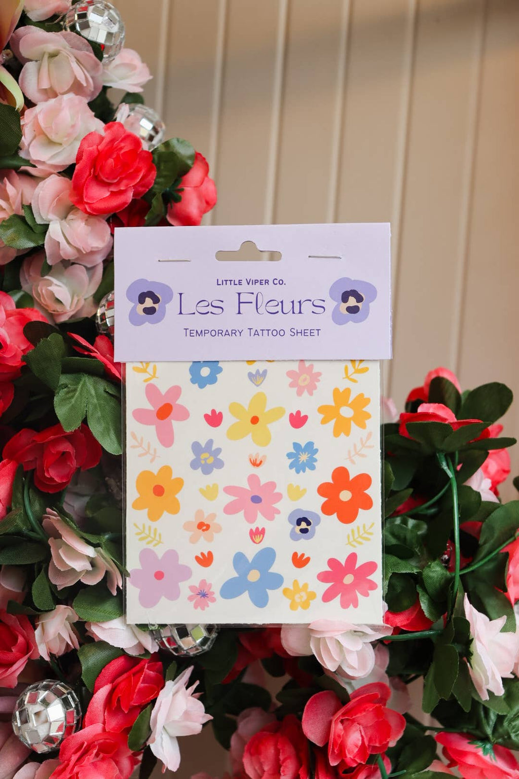 Les Fleurs Temporary Tattoo Sheet