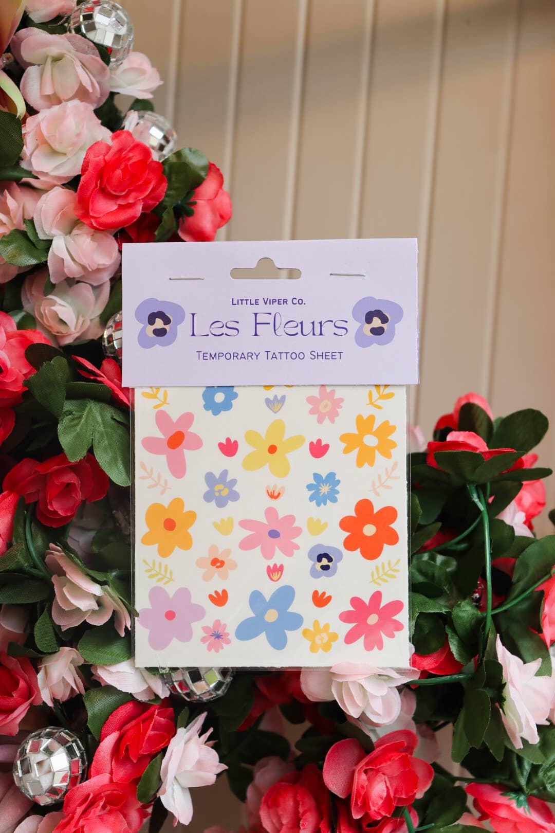 Les Fleurs Temporary Tattoo Sheet