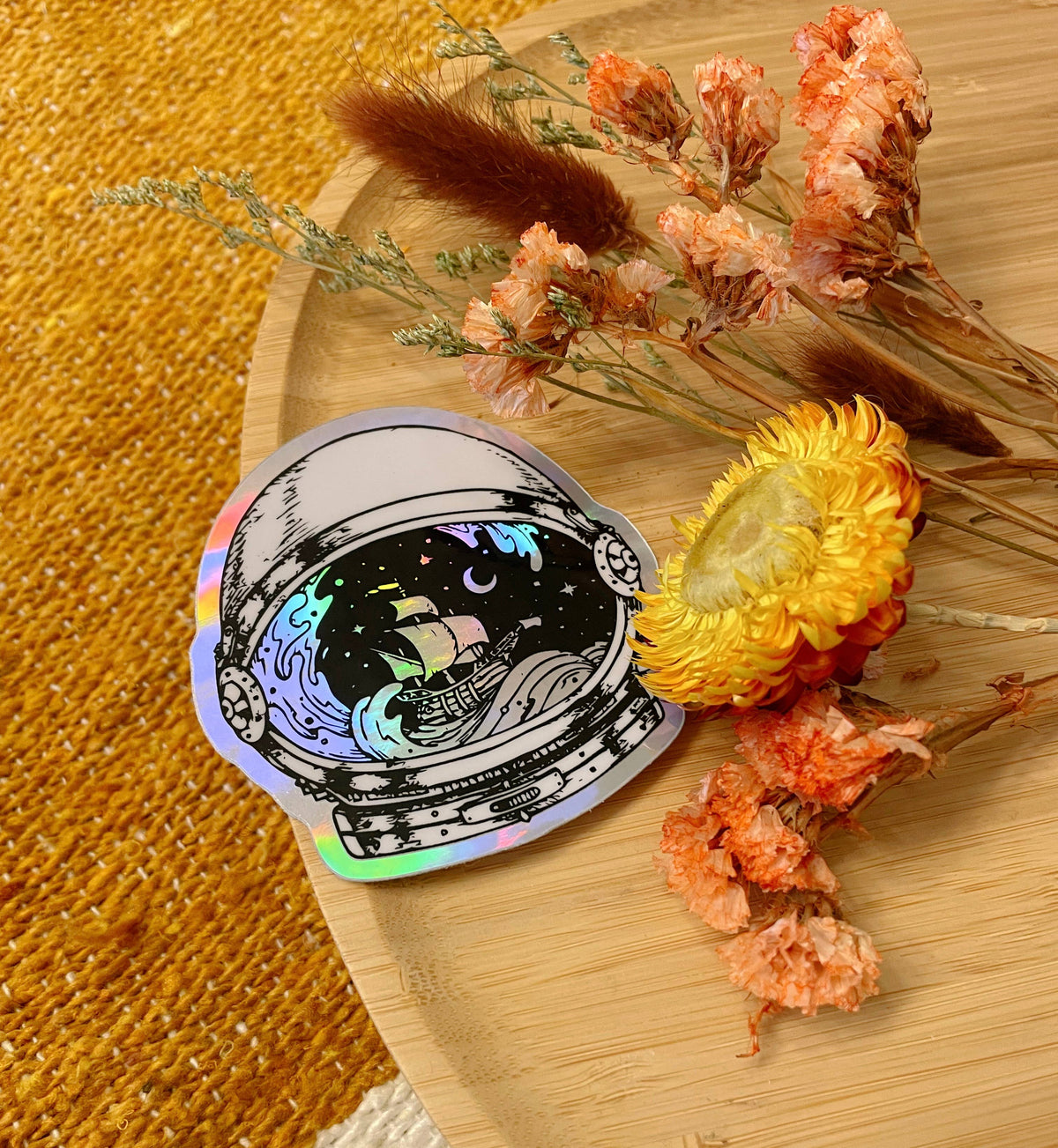 Holographic Astronaut Sticker Original