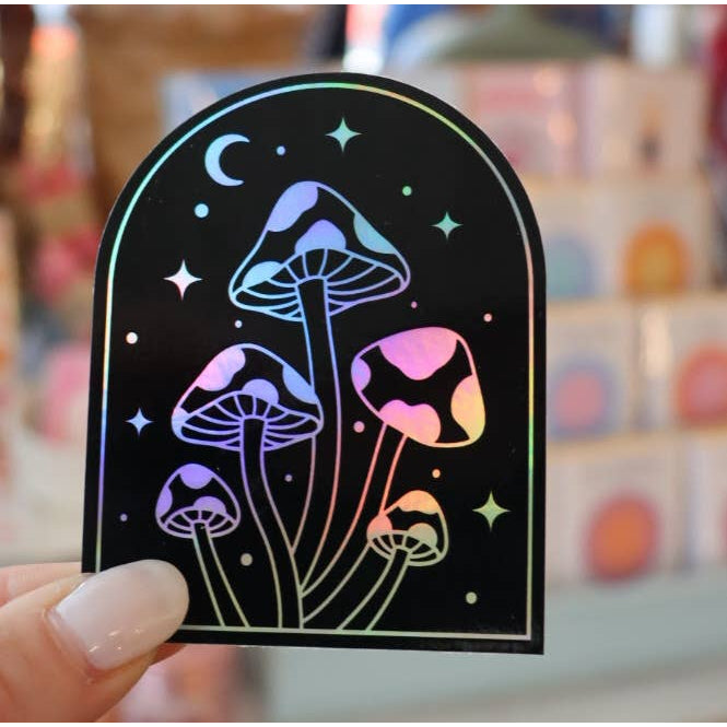 Holographic Mushroom Sticker