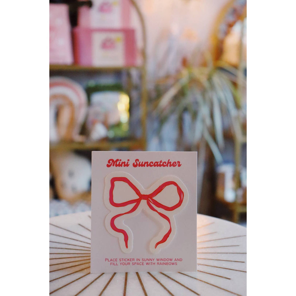 Pink Bow Mini Suncatcher