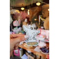 Kick Flip Ghost - Glitter Vinyl Sticker - Halloween