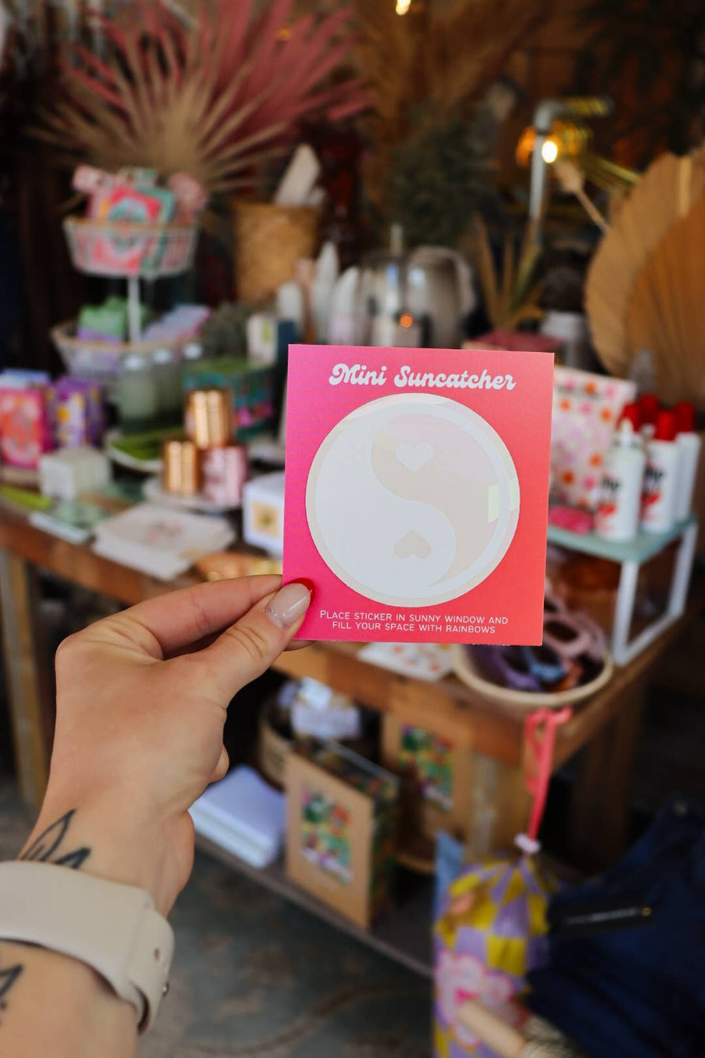 Yin and Yang Heart Mini Suncatcher