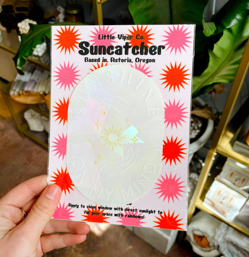 Sunshine On My Mind Suncatcher Sticker | Rainbow Sticker