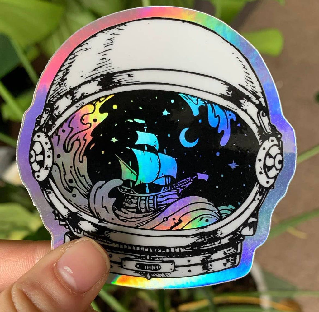 Holographic Astronaut Sticker Original