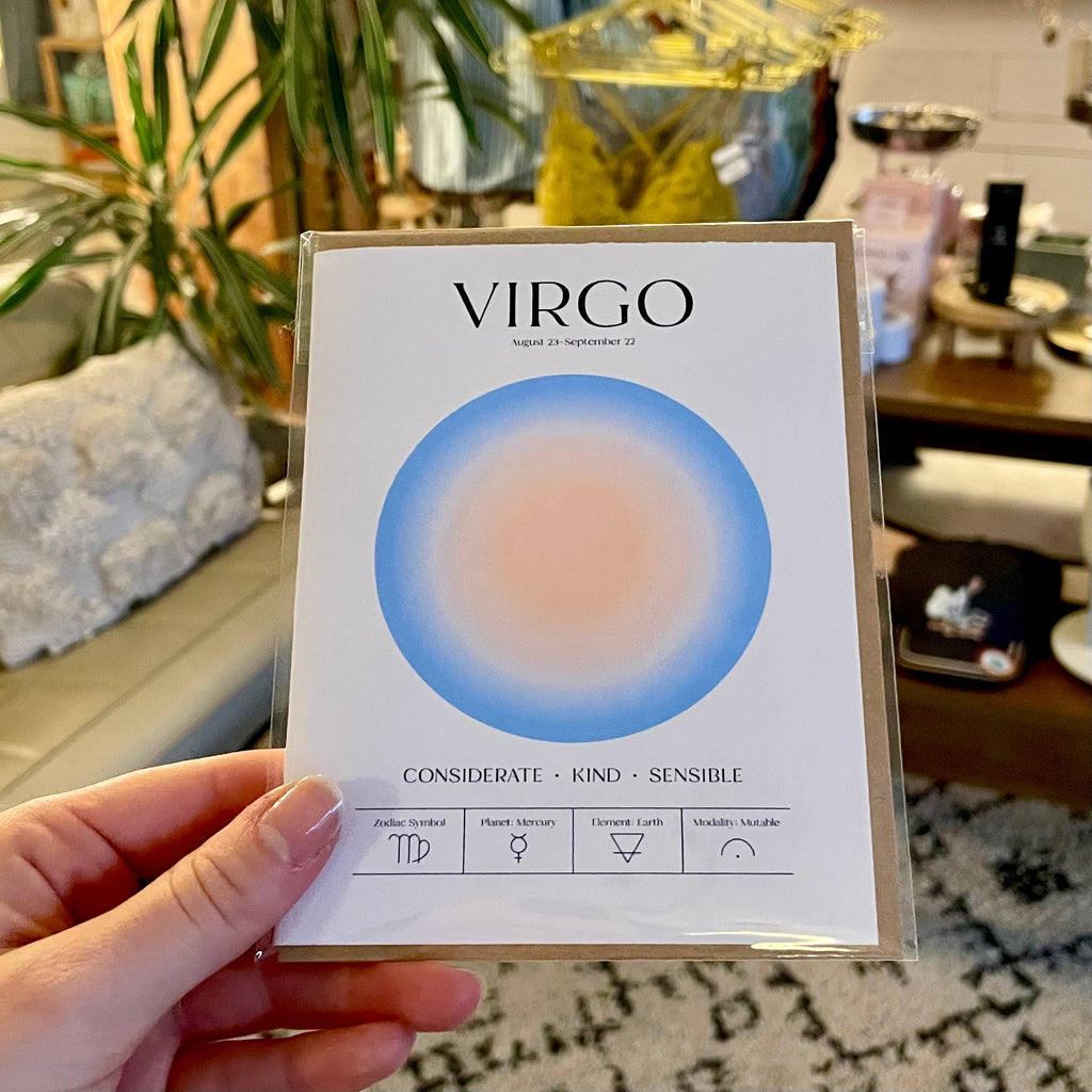 Virgo Zodiac Aura Greeting Card