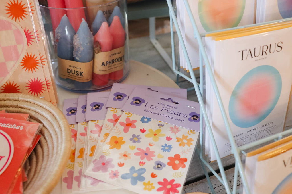 Les Fleurs Temporary Tattoo Sheet