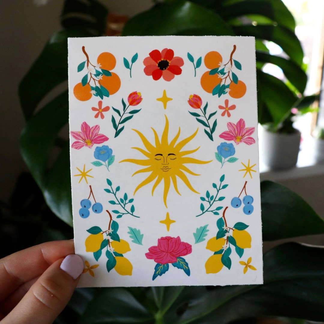 Sunshine and Citrus Temporary Tattoo Sheet