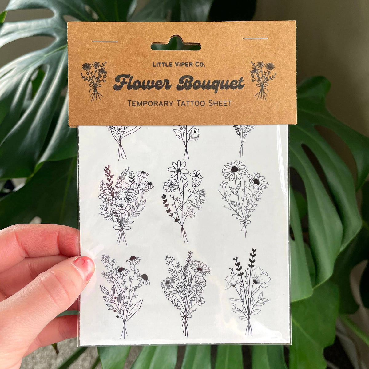 Flower Bouquet Temporary Tattoos