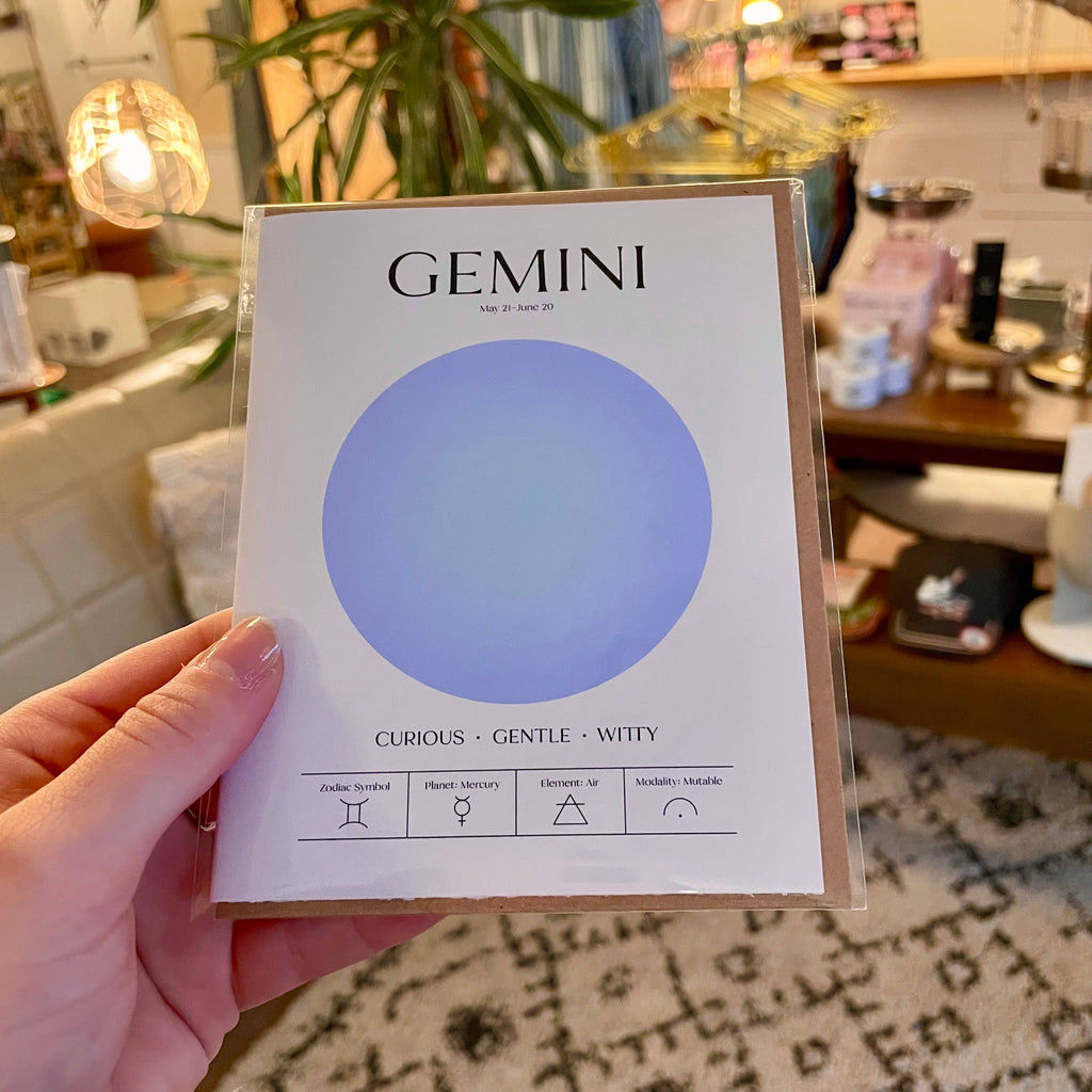 Gemini Zodiac Aura Greeting Card