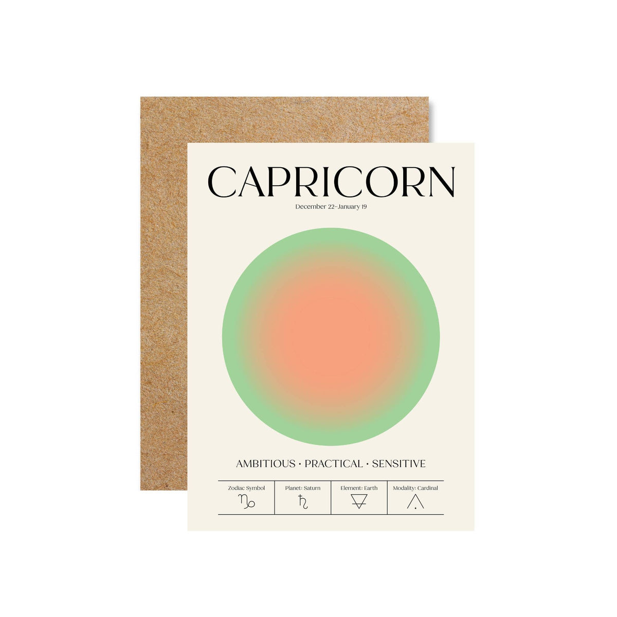 Capricorn Zodiac Aura Greeting Card