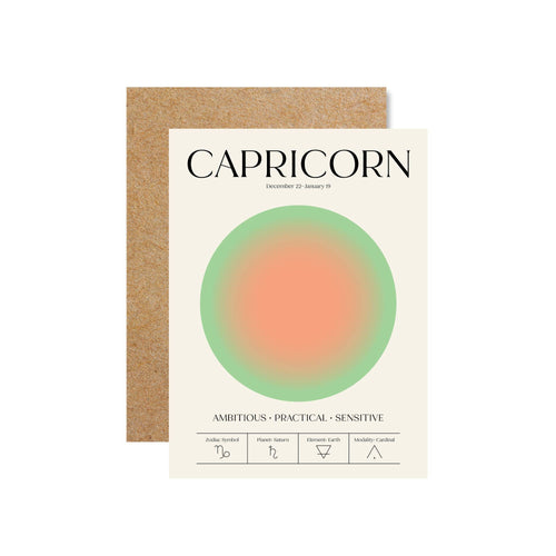 Capricorn Zodiac Aura Greeting Card
