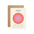 Leo Zodiac Aura Greeting Card