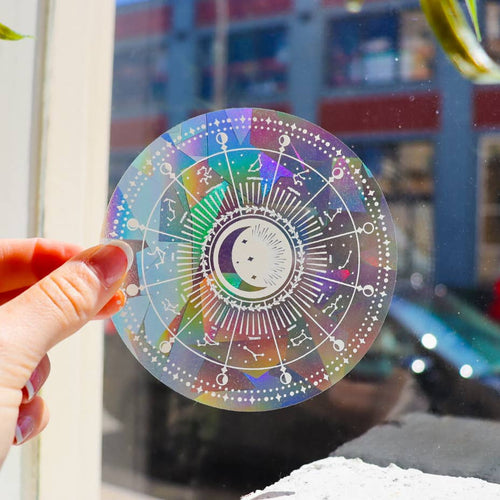 Astrology Zodiac Wheel Suncatcher Sticker | Rainbow Sticker