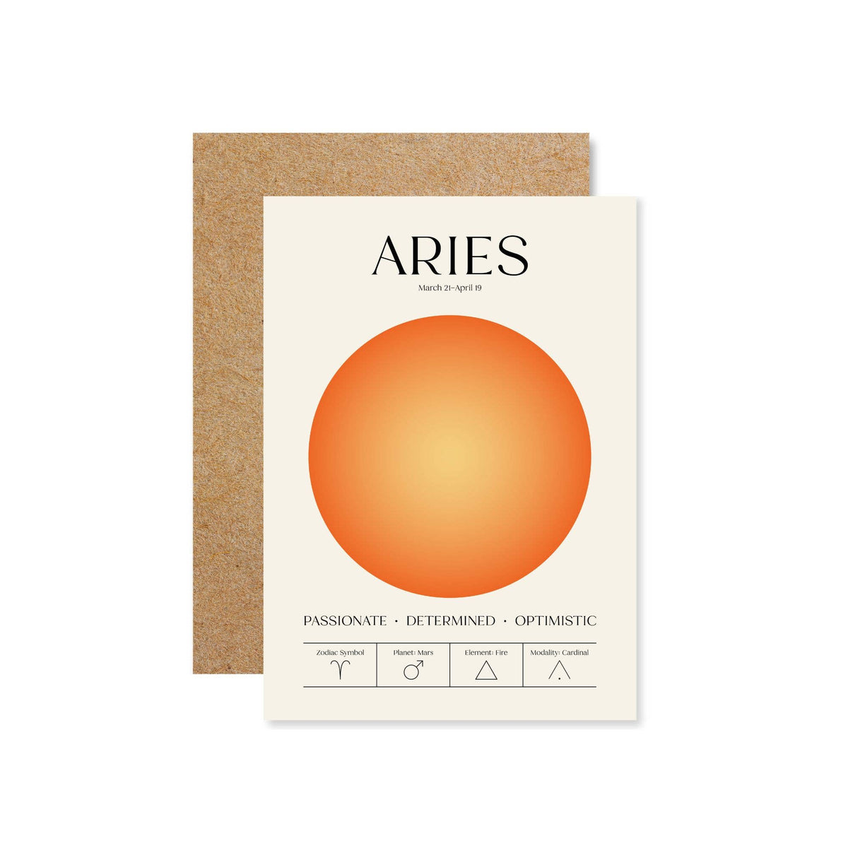 Aries Zodiac Aura Greeting Card