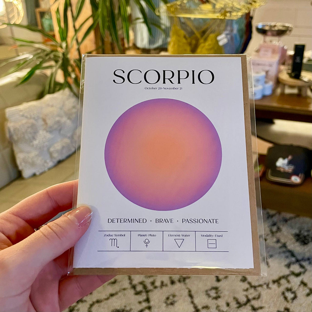 Scorpio Zodiac Aura Greeting Card