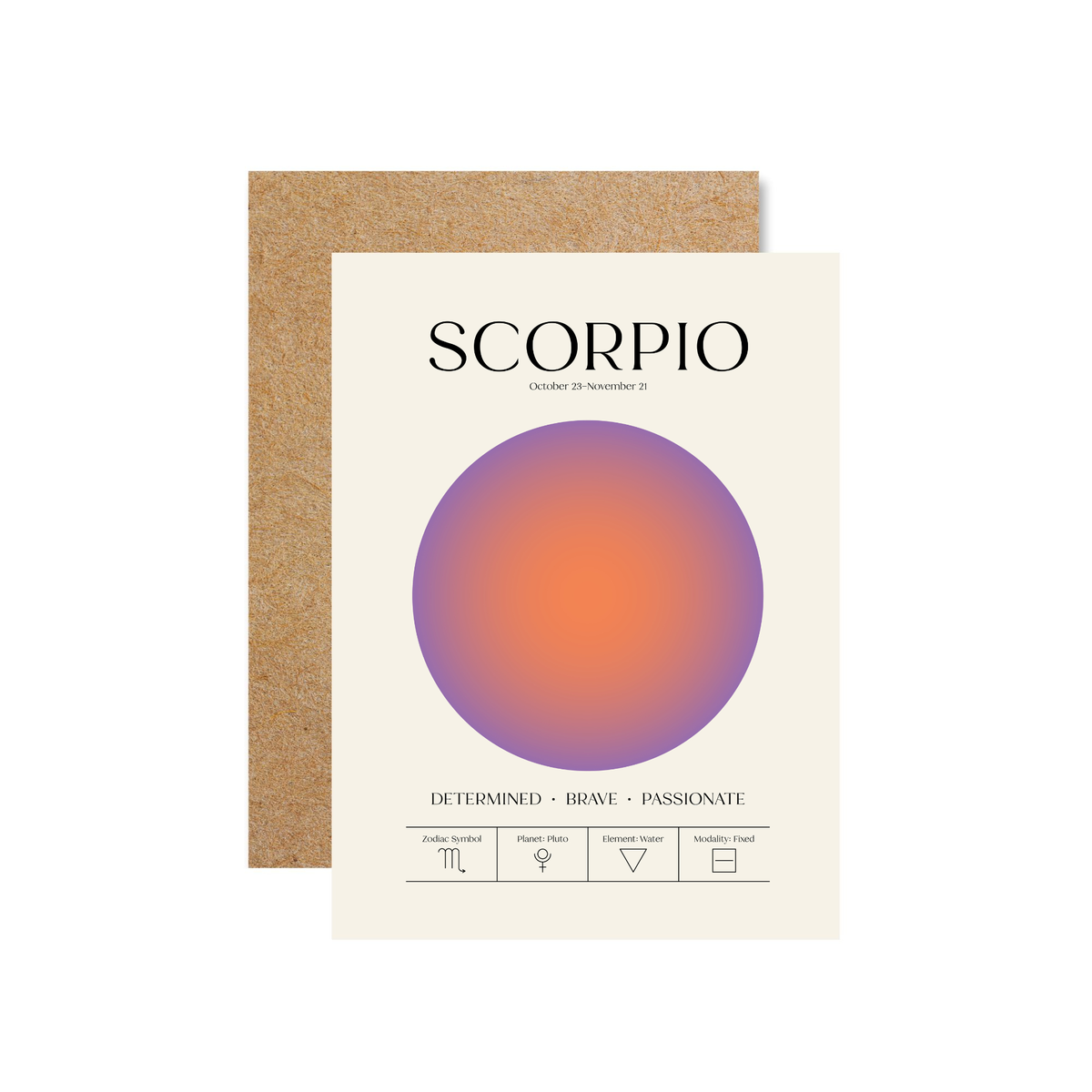 Scorpio Zodiac Aura Greeting Card