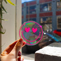 Heart Eyes Smiley Face Mini Suncatcher