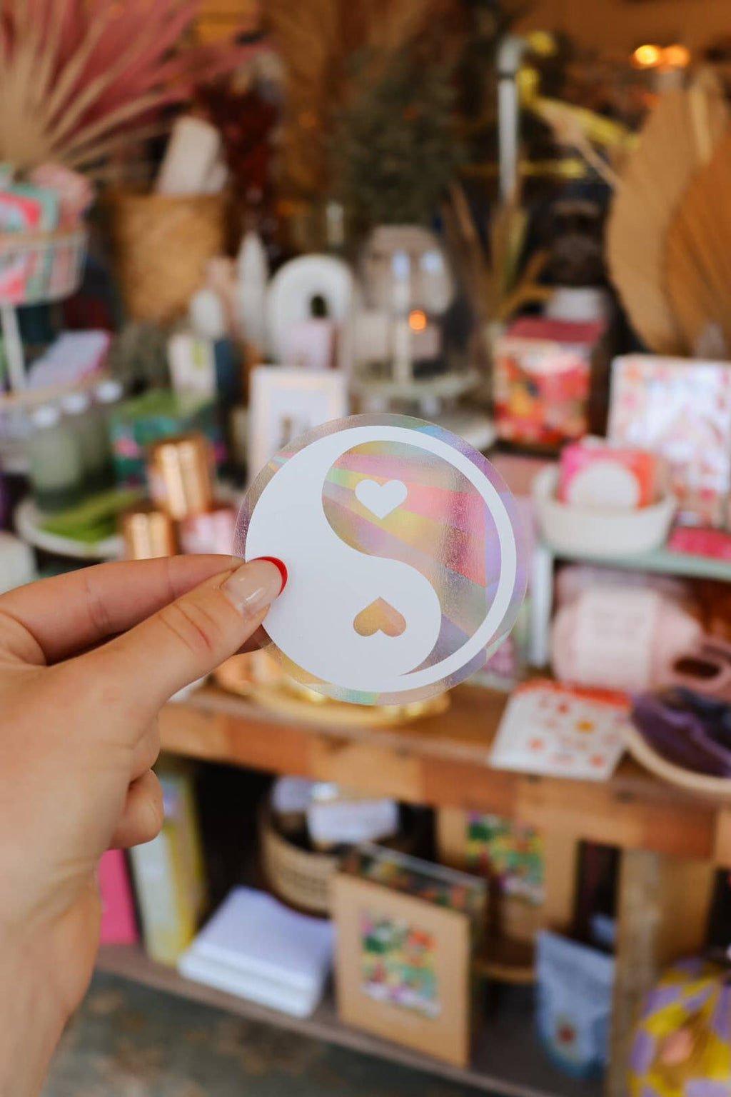 Yin and Yang Heart Mini Suncatcher