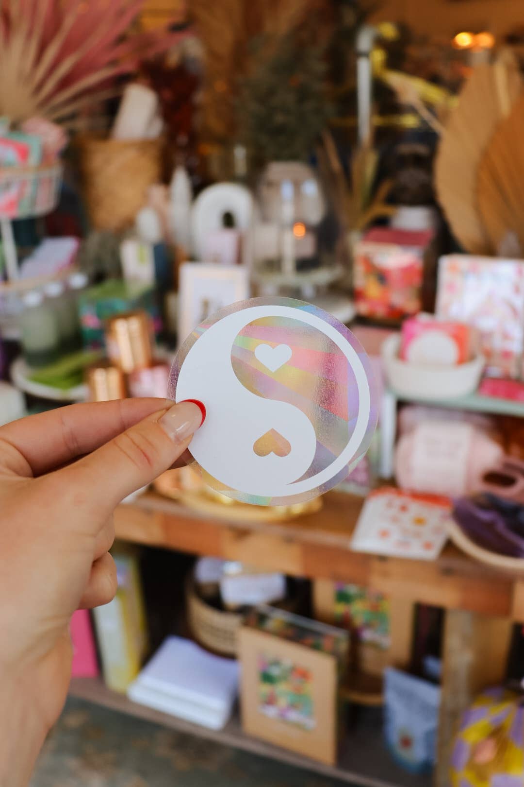 Yin and Yang Heart Mini Suncatcher