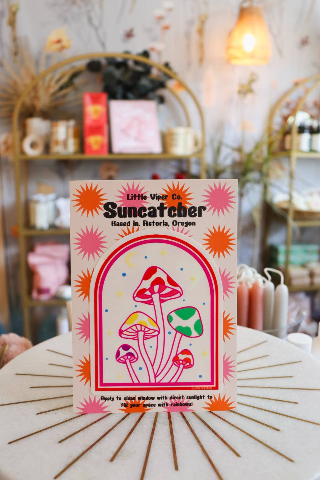 Magic Mushroom Suncatcher Sticker