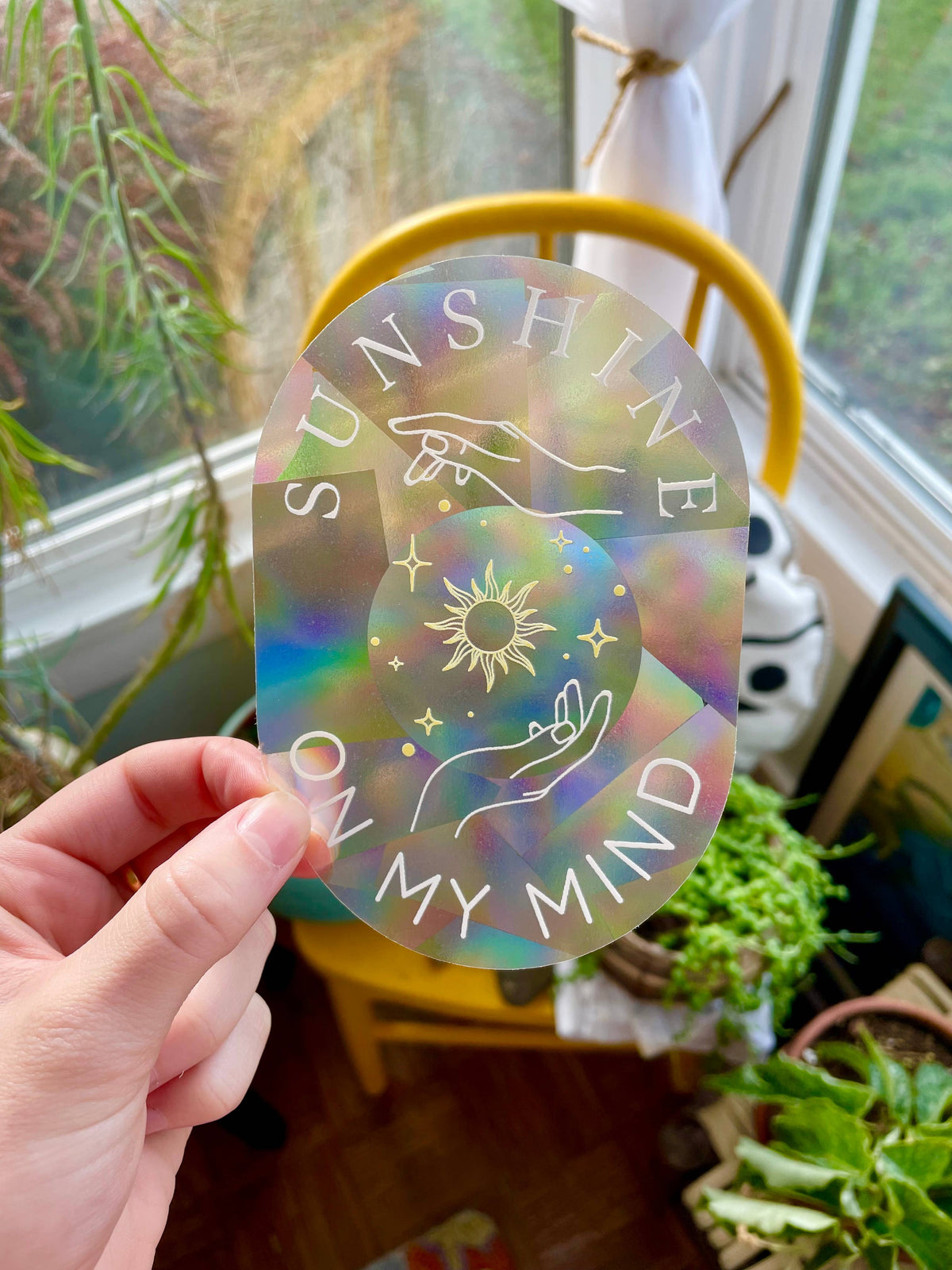Sunshine On My Mind Suncatcher Sticker | Rainbow Sticker