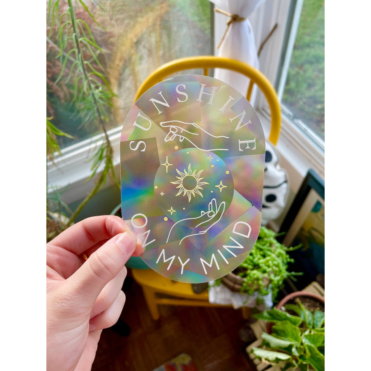 Sunshine On My Mind Suncatcher Sticker | Rainbow Sticker